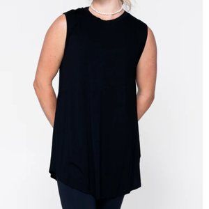 Mesh V Back Sleeveless Boyfriend Tee